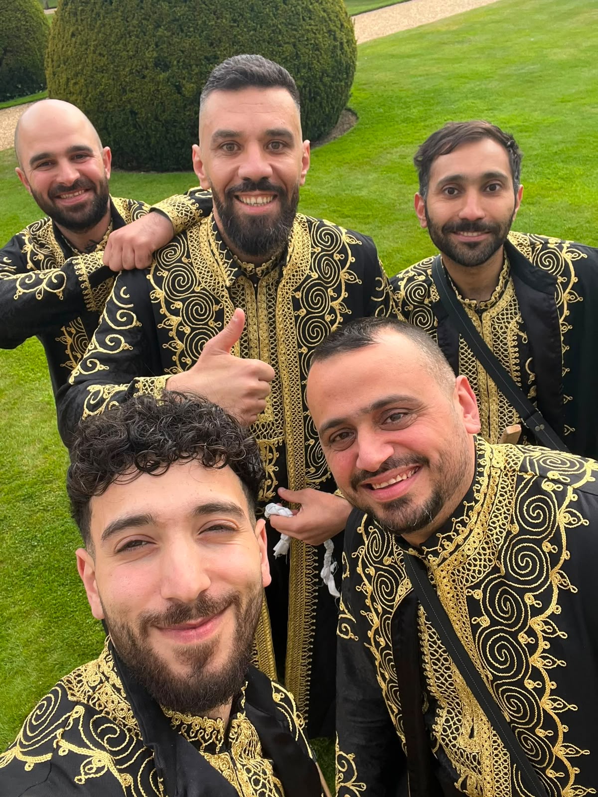 Al Awde Zaffa group in performance outfits